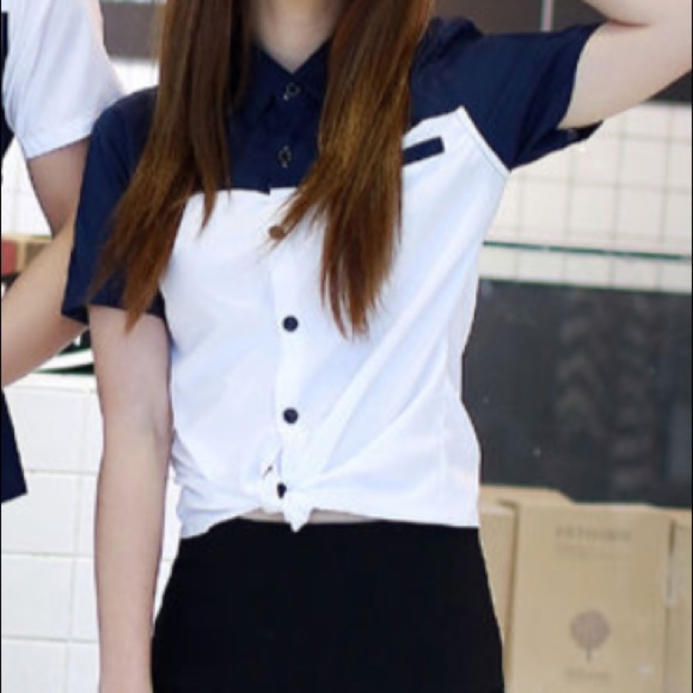 Two-Toned Button Up Shirt SMALL